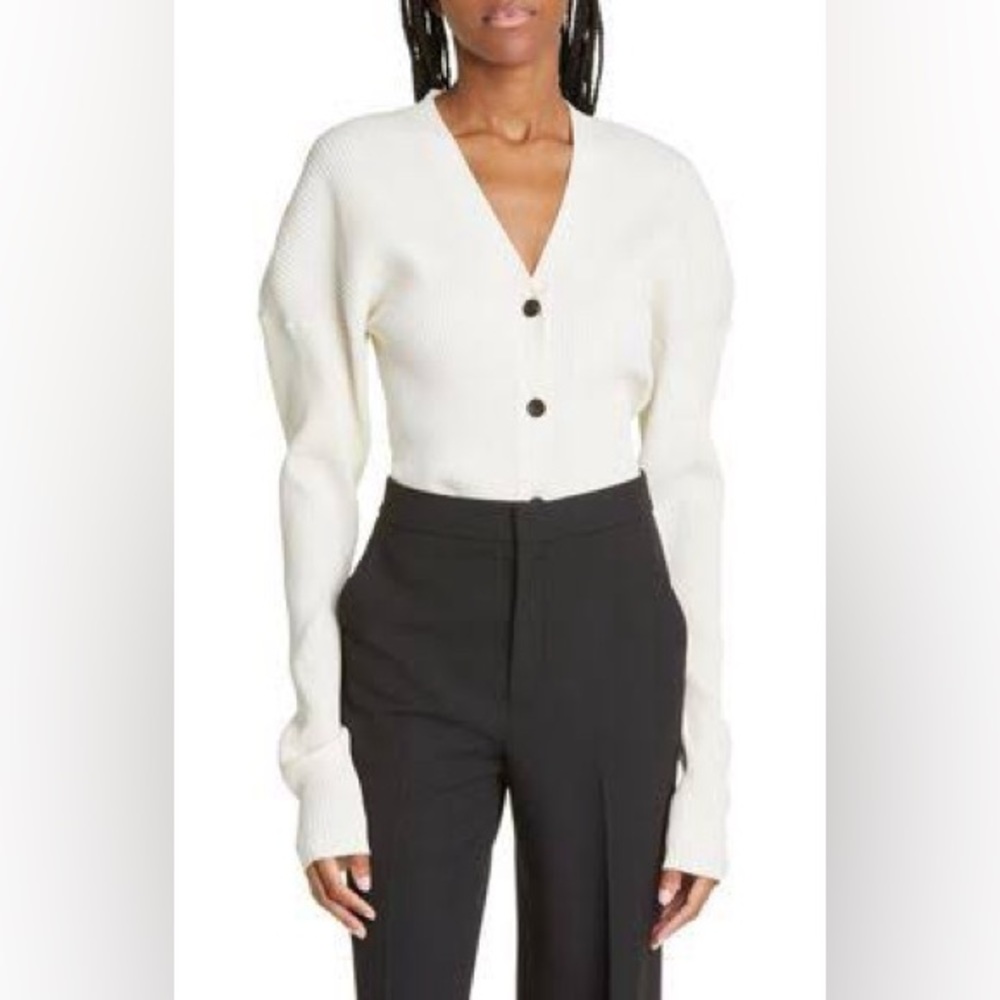 ALC Ellen Ribbed Button-Front Cardigan - Picture 7 of 10